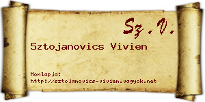 Sztojanovics Vivien névjegykártya